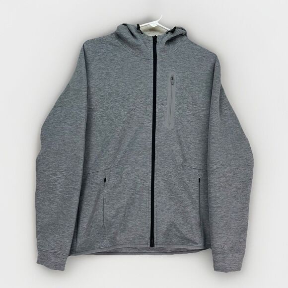 VRST Men's Pinnacle Fleece Full Zip Hoodie Men's Sz‎ Small Heather Gray NWT - Picture 1 of 11